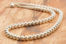Desiree Yellowhorse Sterling Silver 25" Bead Necklace
